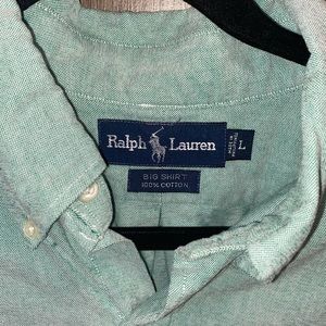 POLO RALPH LAUREN men’s 100% cotton size large button up shirt